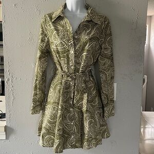 Zara Green Paisley Print Blouse